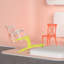 Chaise d'appoint empilable en résine à dossier croisé Guthbrand-1635590890