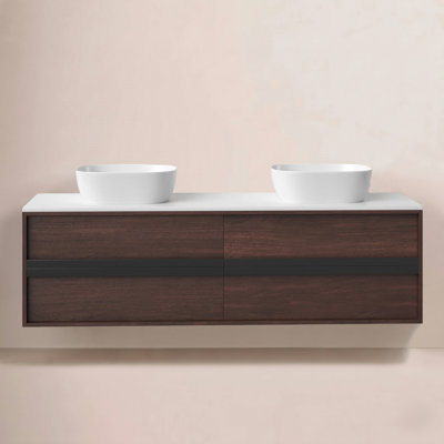 Sintra 72" Cedar Double Bathroom Vanity