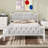 Upholstered Platform Bed with Headboard-367870348-367493767