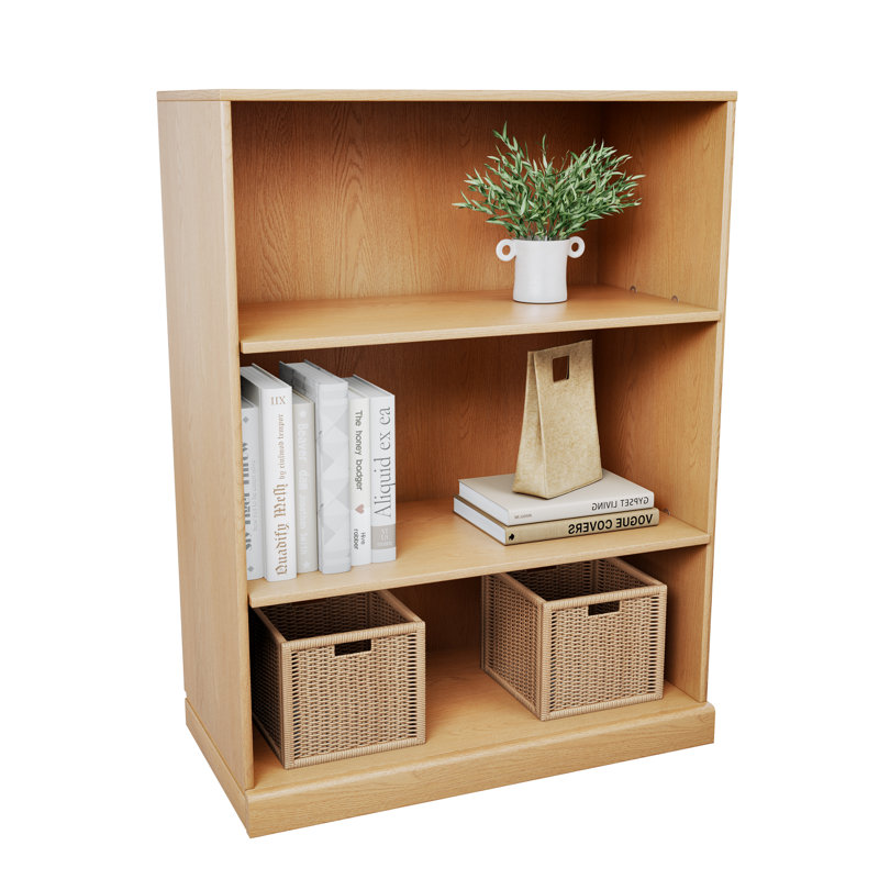 Adam Woodgrain Bookcase Doorless Storage Cabinet, Oak, 31" H x 31" W x 16" D