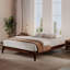 Base de lit plateforme en bois de bambou sec massif de 12 po avec lattes de bois et support en métal-1376273450-1376273431