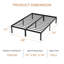 Base de lit - sommier plateforme en métal avec sommier à lattes en acier, aucun sommier nécessaire, espace de rangement sous le cadre-505925675
