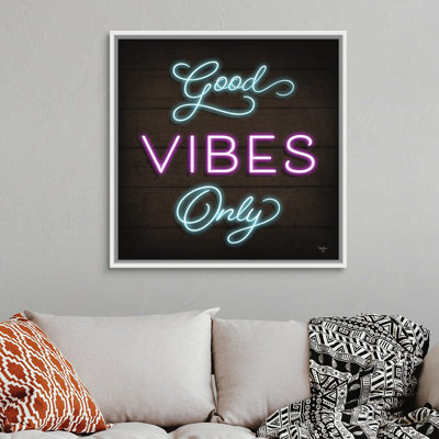 Impression sur toile «Neon Good Vibes Only» par Mollie B.