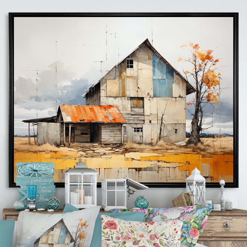 Impression sur toile Minimalisme, H 16 po x l 32 po x P 1 po, Cadre flottant noir
