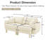 Tissu beige moderne 2 avec cadre en bois et sièges pour un canapé de maison élégant en beige, design élégant et doux pour une utilisation quotidienne