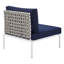 Ensemble de sièges de patio en aluminium à tissage panier 8 pièces Harmony par Modway-58125780-58125781