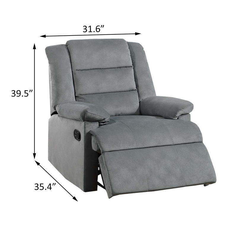 Fauteuil inclinable manuel simple, Gris