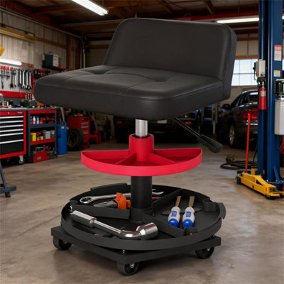 Rolling Creeper Garage Stool With 360° Wheels