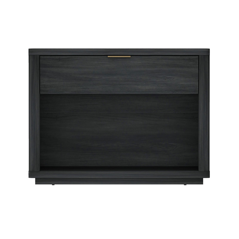 Evelyn 32" Nightstand In Charcoal (Only Nightstand), Charcoal 