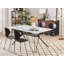 Ballina Glass Top Metal Base Dining Table