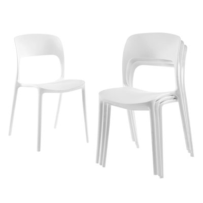 Stoker Stackable Plastic Chairs (CHA201) X 4