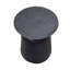 Table de bout Florrie en aluminium noir avec base piédestal