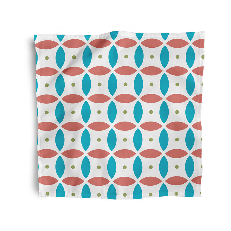 Landeverde Geometric Napkins, Blue