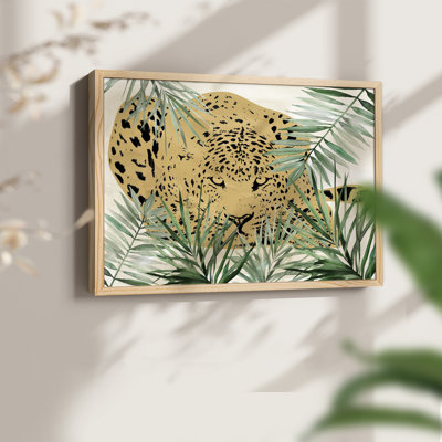 Palm Leopard II -Framed Print - Restickable