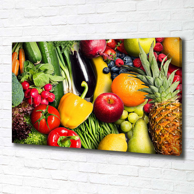 Vegetables And Fruits - Wrapped Canvas Print