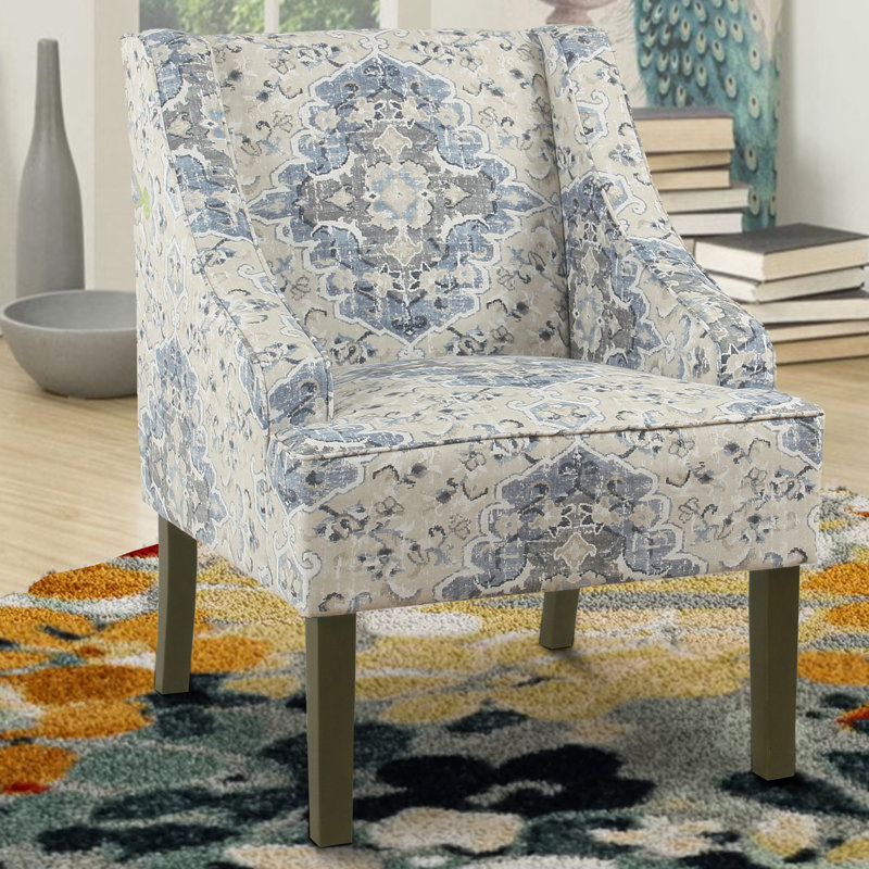 Rochanda 25" Wide Side Chair, Dark Brown, Black Striped 2