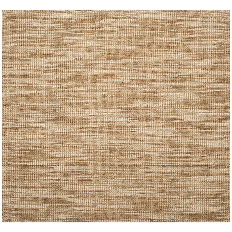 Tapis en jute tissé à la main Bodenhamer, Carré 6 pi
