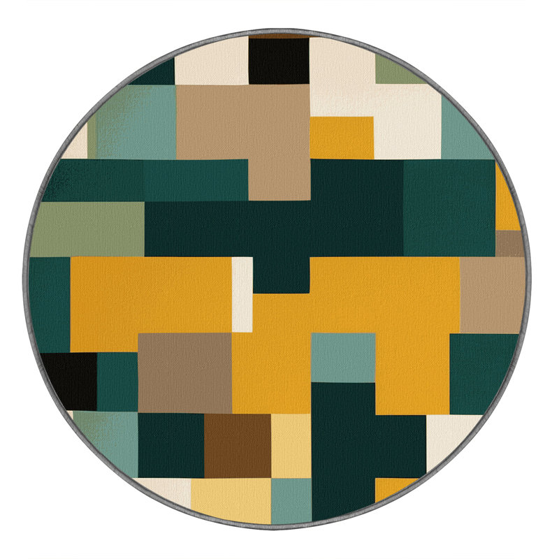 Tapis fabriqué en canyon, Rond 3 pi