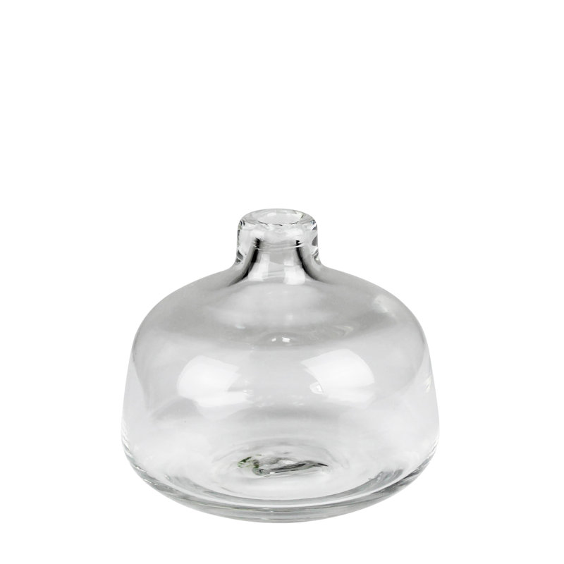 Marbella Vase Trio, Glass Set Of 3 Sm: 4X4x3.5, Med: 4X4x5, Lrg: 3.25X3.25X6