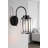 Elegant Black Wall Lamp, Metal Body with Glass Cap, 12 x 17 cm | Height: 11.8 inches | Base Plate: 4.7 inches | E27 Socket, Max 40W | IP20 Rated, Perfect for Modern Home Decor & Ambient Lighting-550571226