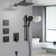 Shower Systems With 11.8"Rain Shower And High Pressure Handheld, 3 Body Jet Faucet, Rough In-Valve