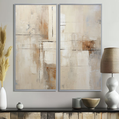 Minimalisme moderne, art zen scandinave moderne II - art mural scandinave beige