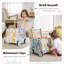 Poussette en bois pour bébé avec centre d'activités pour la crème glacée, trotteur Montessori pour tout-petits avec trieur de formes, labyrinthe et roues en caoutchouc