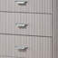 Commode haute 5 tiroirs avec plateau Gema, gris clair