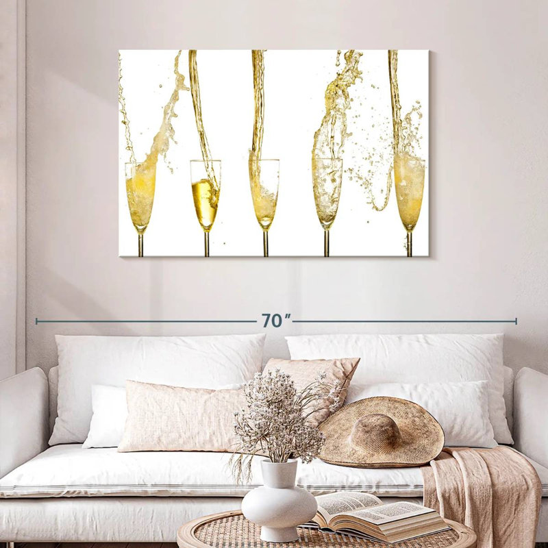 Yarlin Champagne Streams, 30" H x 45" W
