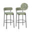 Rodin Upholstered Counter Stool with Metal Frame-679684316