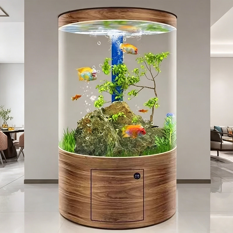 Réservoir d'aquarium moderne en acrylique 105-115 gallons, Nut-Brown, 31.5