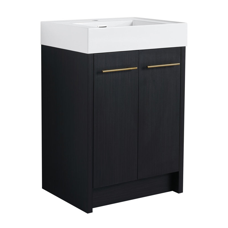 Meuble-lavabo simple 24 po avec plateau en plastique Cirencester