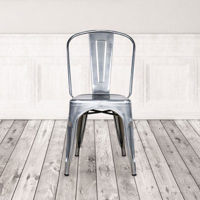 17'' H Metal Stacking Side Chair