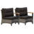 2-Person Single Chairs with Cushions