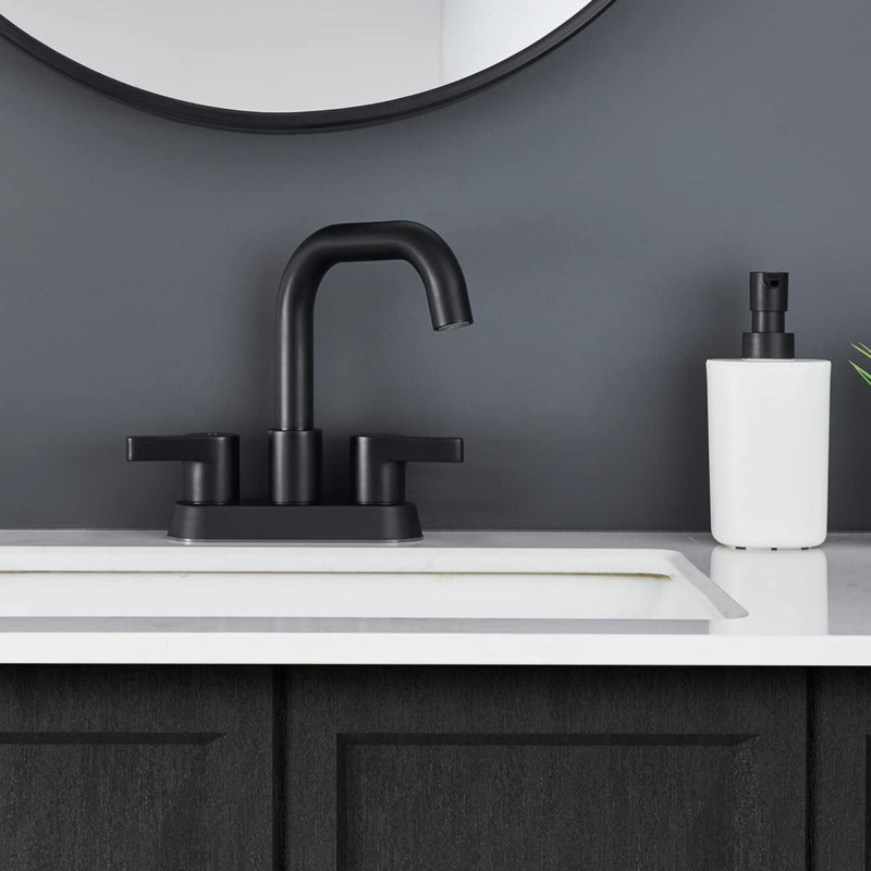 Bathroom faucet with 360 degree turn spout, Matt Black