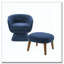 Chaise de loisir rembourrée avec repose-pieds-1096866654