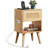 Rattan Nightstand With Charging Station, Boho Night Stand,...-814225492