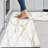 Gold White Kitchen Rugs Cushioned Anti Fatigue 2 PCS Marble Kitchen Mats PVC Non Slip Waterproof Kitchen Mats For Floor Sink Laundry Office