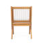 Ensemble de salle à manger extensible 7 pièces avec table en bois d'acacia et chaises à dossier en corde
