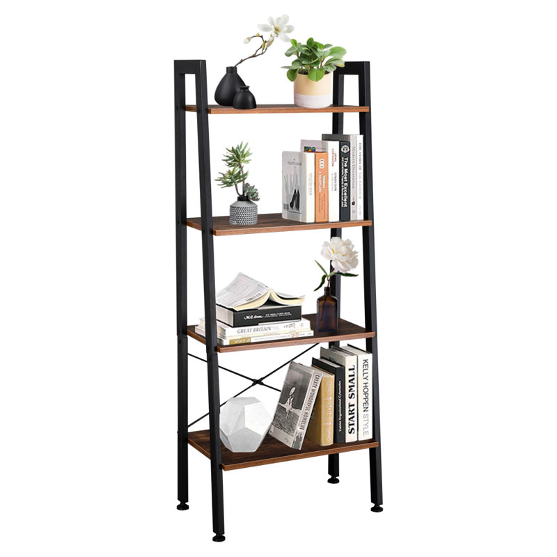 Dieter 137.5cm H x 56cm W Steel Etagere Bookcase