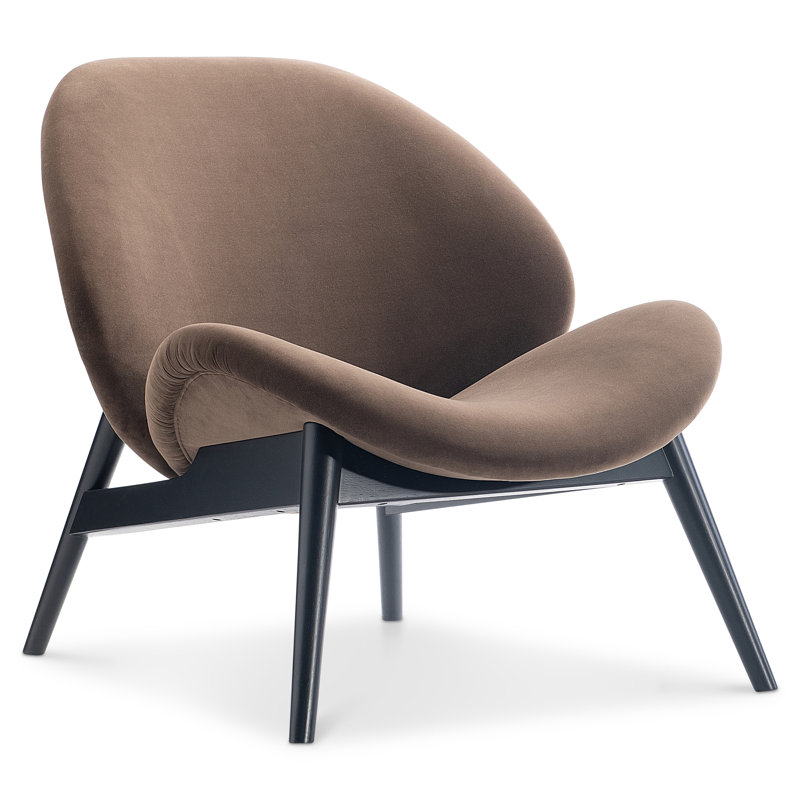 Jett Armless Chair, Brown Velvet