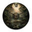 Horloge murale en bois massif sahiba-776030767