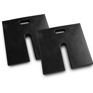 Caravan Canopy Black Rubber Weight for Canopy (Set of 2)