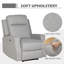 Eckart Electric Armchair, Fabric Recliner Chair with USB Port, Charcoal Grey-1468346460