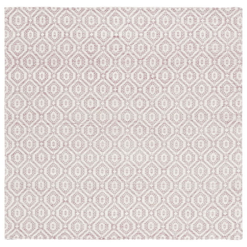 Jayliz Hand Woven Performance Geometric Rug, Square 6'