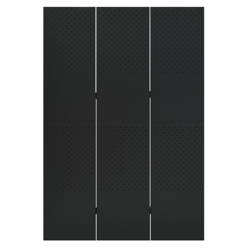 Cassiah 180cm H Folding Room Divider, Black, 3