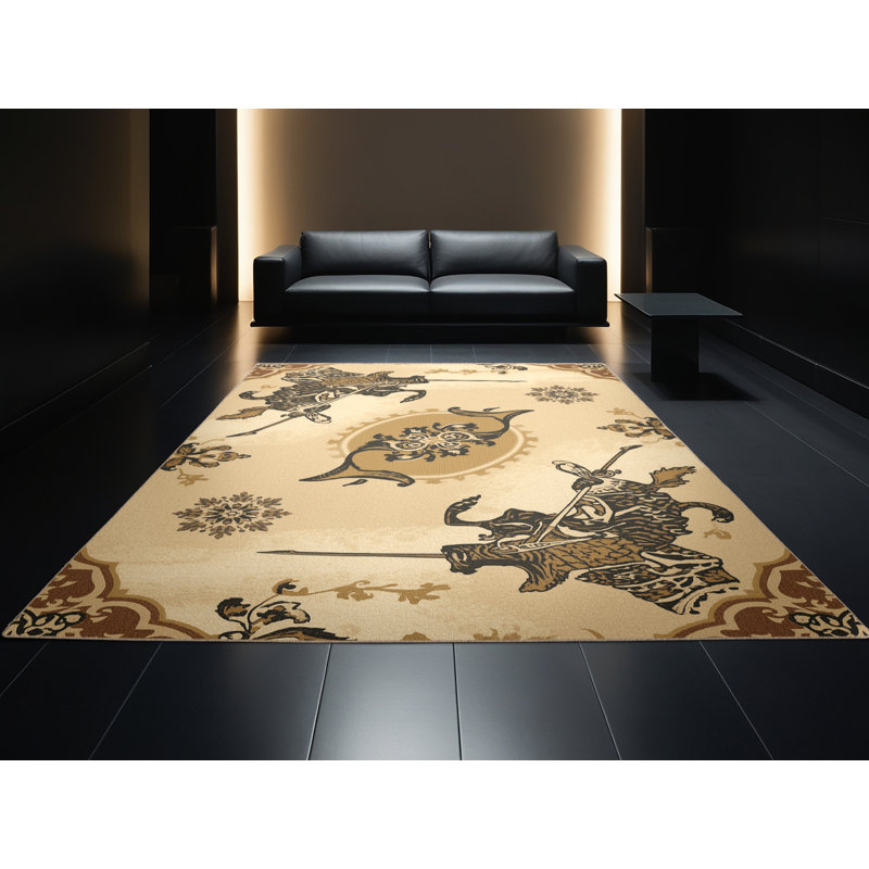 Tapis brun moelleux doux et moelleux Durfee, 8 x 10