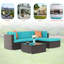 Wicker 4 - Person Modular Patio Conversation Set with Cushions
