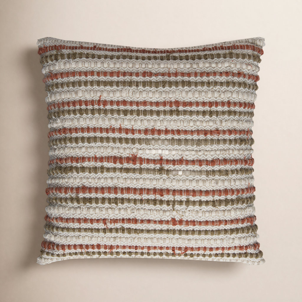 Allentown 20" x 20" Linen Throw Pillow, Ivory