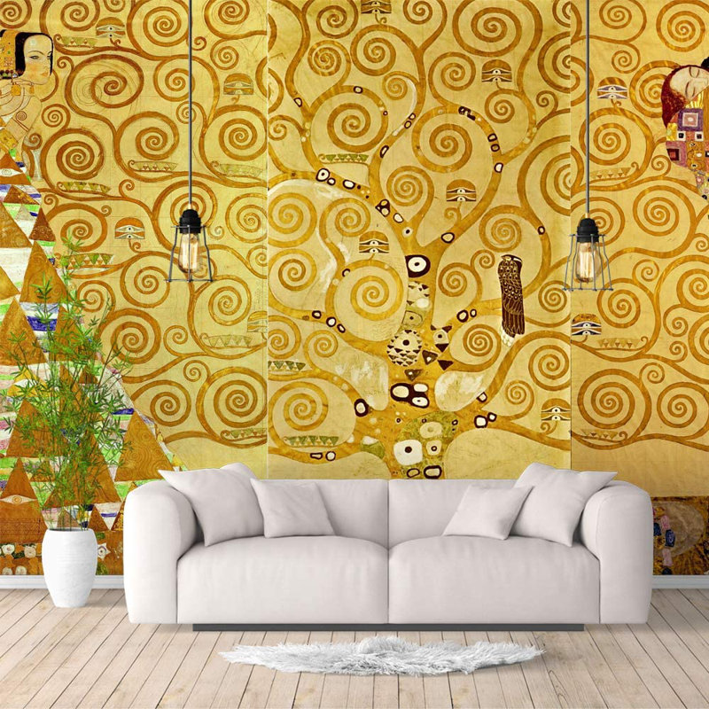 Murale L'arbre de vie par Gustav Klimt, L 100 po x l 144 po